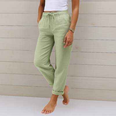 Vivianne – Pantalon en lin extensible et respirant de qualité supérieure