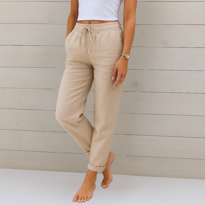 Vivianne – Pantalon en lin extensible et respirant de qualité supérieure